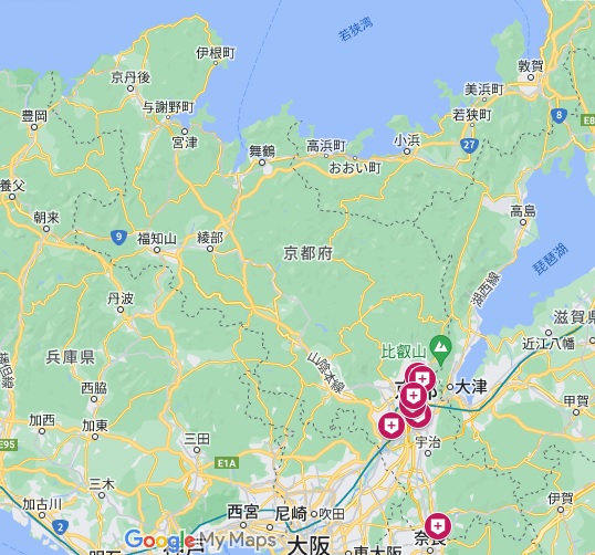京都府性病診察マップ
