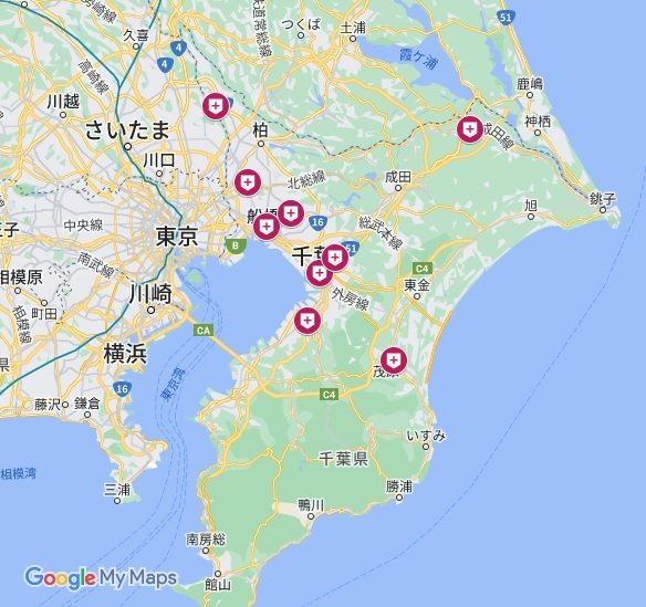 千葉県性病診察マップ